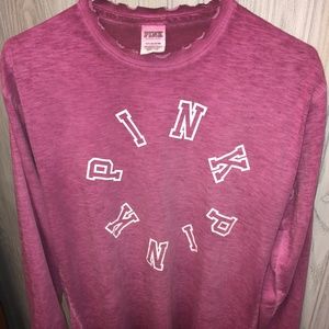 PINK Victoria’s Secret Pink Campus Style Long-Sleeve Shirt -Small
